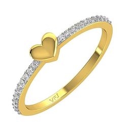 Vighnaharta Rhodium-Plated CZ-Stone Studded Heart-Shaped Finger Ring-picture-3