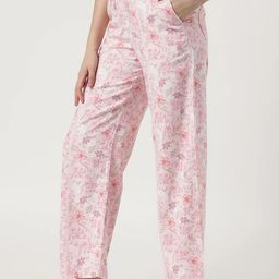Marks & Spencer Women Floral Printed Straight Fit High-Rise Trousers-image-98