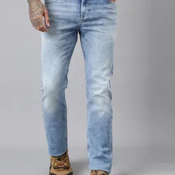 Woodland Men Slim Fit Clean Look Heavy Fade Whiskers Jeans-picture-47