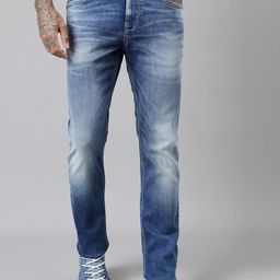 Woodland Men Slim Fit Clean Look Whiskers & Chevrons Stretchable Jeans-image-70
