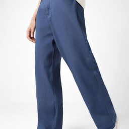 Urbano Fashion Men Loose Relaxed Fit Clean Look Pure Cotton Jeans-image-79
