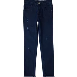 Gini and Jony Girls Slim Fit Mid-Rise Mildly Distressed Cat Scratches Jeans-image-34