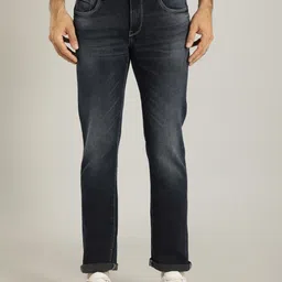 Indian Terrain Men Clean Look Mid-Rise Heavy Fade Tapered Fit Stretchable Jeans-image-97