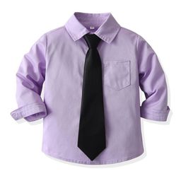 StyleCast x Revolte Unisex Kids Solid Spread Collar Casual Shirt-38
