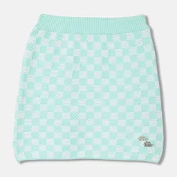 ELLE Girls Checked Pure Cotton Mini Skirt-image-24