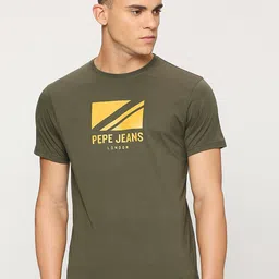 Pepe Jeans Typography Printed Round Neck Short Sleeve Slim Fit T-shirt-picture-33