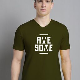 FBAR Typography Printed Round Neck Slim Fit Cotton Regular T-shirt-image-33