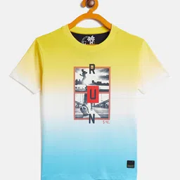 Duke Boys Ombre Graphic Printed Slim Fit Cotton Casual T Shirt-15