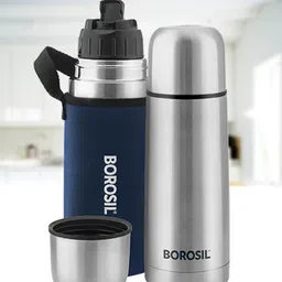 BOROSIL Steel Thermo Vacuum Insulated 24hrs Hot & Cold Flask Water Bottle 350ml-image-17
