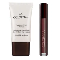 Colorbar Set of Kiss Proof Velvet Matte Lip Stain-Haute Latte + Flawless Finish Primer-19