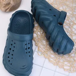 HRX by Hrithik Roshan Men Teal Blue Rubber Clogs-image-11