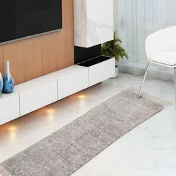 KLOTTHE White & GreyWoven-Design Floor Mat-9