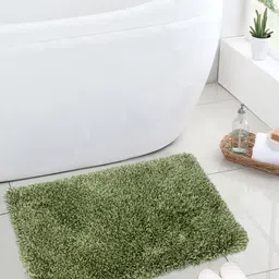 Saral Home Green Solid Anti-Skid Floor Mat-56