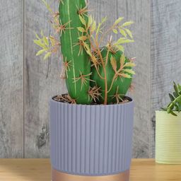 Kuber Industries Green & Blue Cactus Artificial Plant With Pot-14