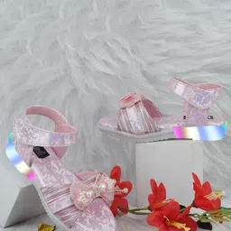 BAESD Girls Embellished LED Open Toe Flats-image-64