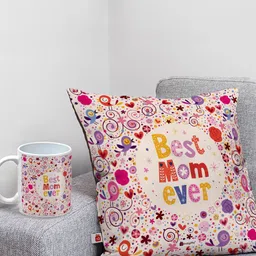 Indigifts Best Mom Ever Printed Pre-Filled Cushion and Ceramic Coffee Mug-image-66