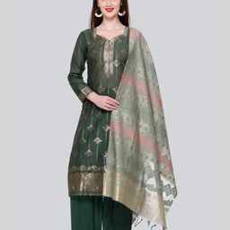 KIDAR Woven Design Zari Unstitched Dress Material-image-59
