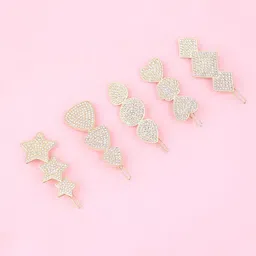 VAGHBHATT Set of 5 Rhinestone Hair Accessory Set-41