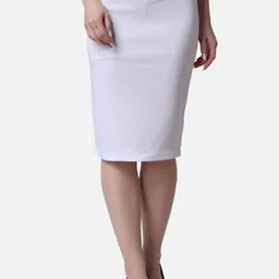 Popwings Pencil Knee Length Slip-On Skirt-picture-40
