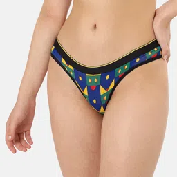bummer Women Printed Micro Modal Mid Rise Bikini Brief-14
