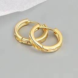 MYKI Gold-Plated Contemporary Hoop Earrings-30