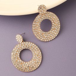SOHI Women Gold Plated Circular Drop Earrings-30