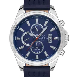 Daniel Klein Men Leather Straps Analogue Multi Function Watch DK.1.13388-2-3