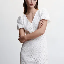 MANGO Schiffl Pure Cotton Sheath Mini Dress-picture-11