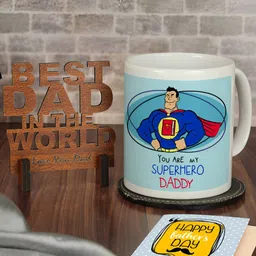 TIED RIBBONS 3 Pcs Brown & Blue Fathers Day Gift Set-30