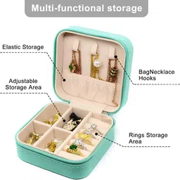 KriShyam Green Textured Jewellery Organiser-46