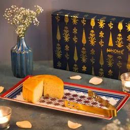 Fabindia Multicolour Falak Ceramic Platter With Tong Gift Set-image-21