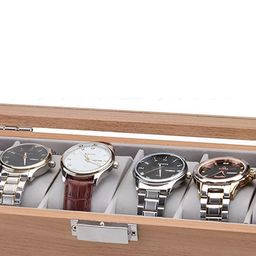 KriShyam Brown 6 Slot Wooden Watch Case Display Organizer-46