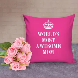 TIED RIBBONS Mothers Day Special Gift Printed Cushion With Artificial Flowers-picture-13