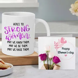 TIED RIBBONS White & Black Quote Printed Coffee Mug With Card Gift Set-image-56