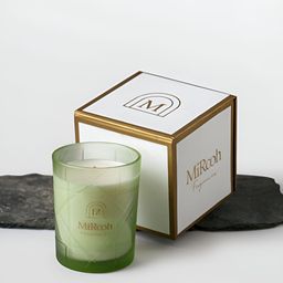 Mirooh Green & Transparent Scented Glass Candle-42
