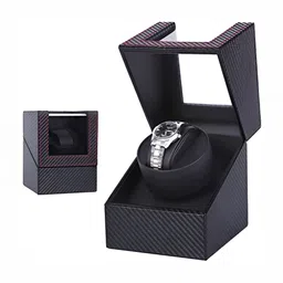 KriShyam Black Automatic Single Watch Winder With Quiet Motor-22
