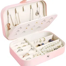 KriShyam Pink & White Storage Jewellery Organiser-image-32