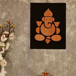 SOWPEACE Black & Brown Ganesha Wall Decor-35