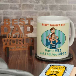 TIED RIBBONS Green & Blue 3 Pieces Fathers Day Printed Home Gift Sets-36