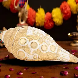 INTERNATIONAL GIFT Gold-Toned Shankh Figurine Car Dashboard Gift Set-image-29