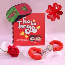 Indigifts 4-Pieces Handcuff, Eyemask, Activity Book and Rose Valentine's Day Gift-image-41