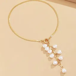 OOMPH Pearls Studded Choker Necklace-26