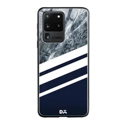 DailyObjects Navy Blue & White Marble Samsung Galaxy S20 Ultra Glass Mobile Case-picture-48