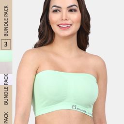 Amour Secret Pack Of 3 Full Coverage Non Padded Bandeau Bra-13