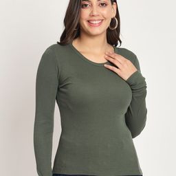 CHARMGAL Ribbed Round Neck Fitted Top-image-15