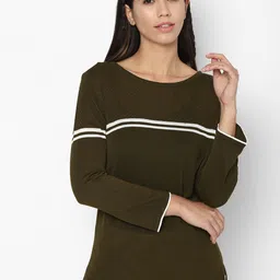 Allen Solly Woman Olive Green Full Sleeves Top-image-54