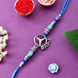 Aapno Rajasthan Charm Thread Rakhi With Roli Chawal & Greeting Card-image-89