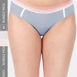 Amour Secret Women Pack Of 3 Mid-Rise Lace Anti-bacterial Hipster Briefs-picture-9