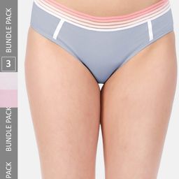 Amour Secret Women Pack Of 3 Mid-Rise Anti-Bacterial Hipster Briefs-picture-4