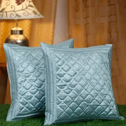 HOSTA HOMES Blue 2 Pieces Geometric Square Cushion Covers-42